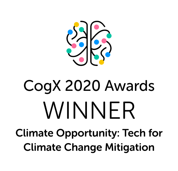 CogX2020 award for Climate Opportunity: Tech for Climate Change Mitigation!